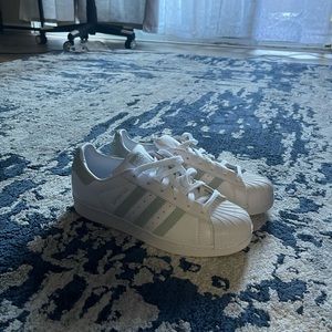 Adidas Originals Superstar W White Vapour Green Women Classic Lifestyle Shoes 8
